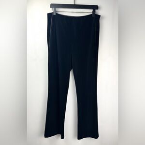Karen Kane Women’s Velvet Straight Leg Stretch Pull-On Black Pant Full Length S